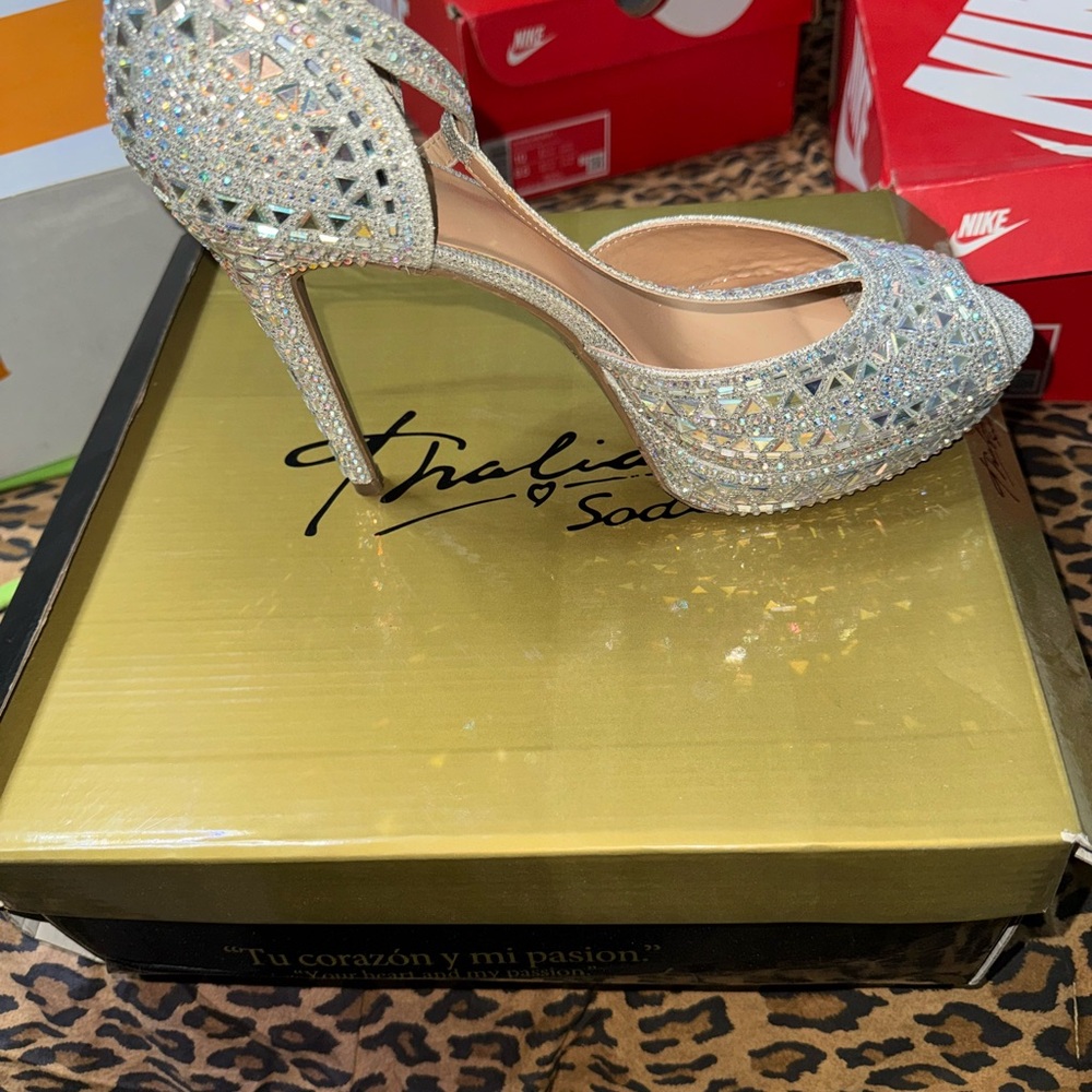 Rhinestone platform shoes